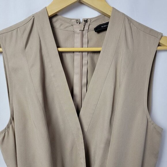BCBGMaxAzria Ridley Khaki Asymmetric Jumpsuit - Beautiful - Picture 4 of 13